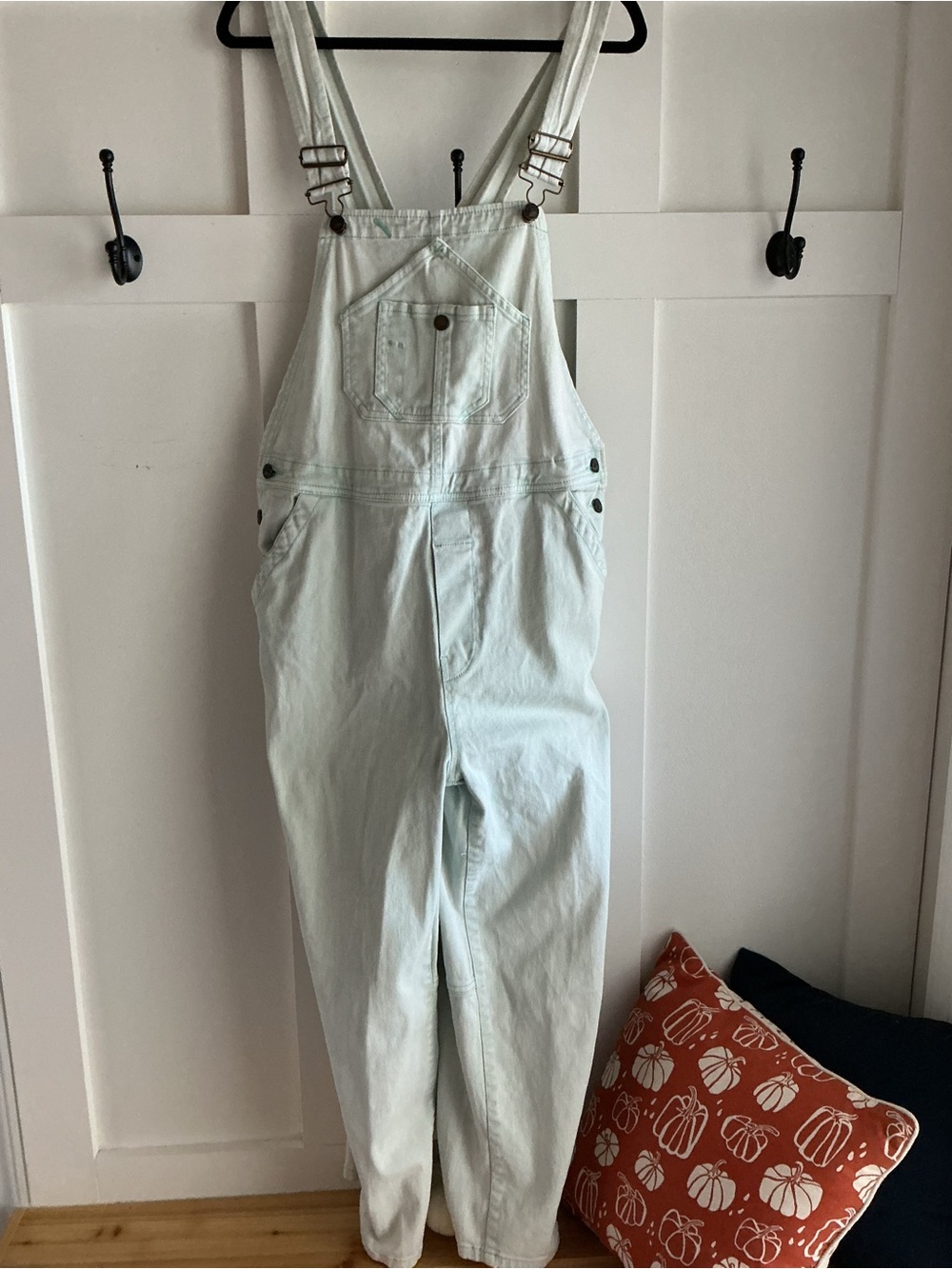 Faherty Light Mint Cotton Overalls Jumpsuit